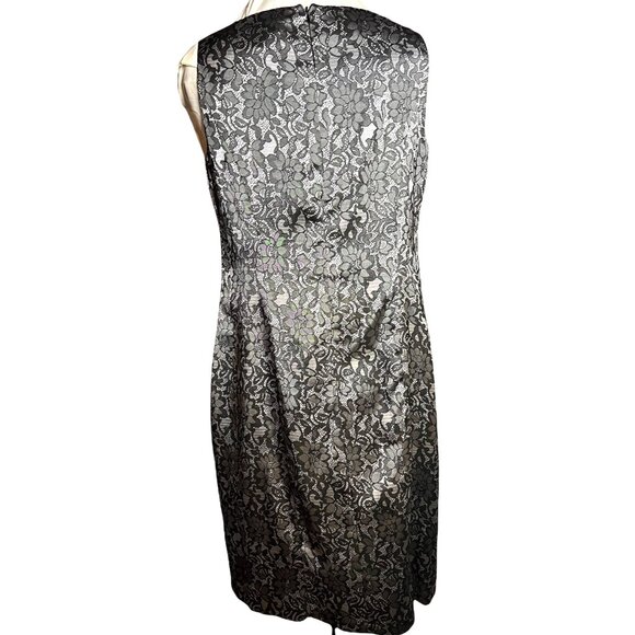 Lane Bryant Lace Print Beaded Sleeveless Sheath Dress Midi Size 14 NWT - Picture 3 of 5